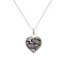 13th Wedding Anniversary Lace and Silver Heart Pendant Necklace - Small