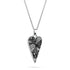8th Wedding Anniversary Lace and Silver Wild Heart Pendant Necklace