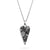 long modern  silver heart featuring black lace for 13th wedding anniversary gift for wife
