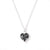 13th Wedding Anniversary Lace and Silver Heart Pendant Necklace - Medium