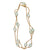 1st Wedding Anniversary Aqua Semi Precious Stone Long Gold Necklace | Lily Gardner