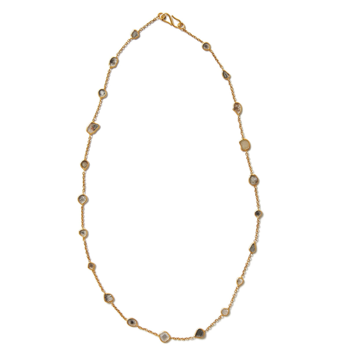 Diamond Slice Gold Necklace