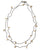 12th Wedding Anniversary Long Silver Necklace with Pearls & Gold | Lil Gardner