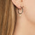 5th Wedding Anniversary Oxidised Half Circle Hoop Earrings with Pearl Drop | Lily Gardner London