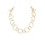 14th Wedding Anniversary Textured Gold Short Chain Necklace