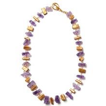 50th Wedding Anniversary Amethyst & Gold Stone Necklace | Lily Gardner
