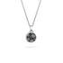 5th Wedding Anniversary Round Lace and Silver Pendant Necklace - Small