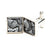square black lace hallmark silver cufflinks