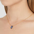 December Birthstone Tanzanite Pendant on Gold Chain Necklace