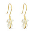 1st Wedding Anniversary Crystal Gold Parcel Earrings
