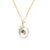 1st Wedding Anniversary Emerald Crystal Pendant with Gold Chain | Lily Gardner London 