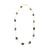 December birthstone Tanzanite Stone and Gold Chain Necklace Worn Short on Model | Lily Gardner