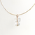 14th wedding anniversary crystal and gold parcel pendant on gold chain