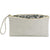 ivory clutch bag opened with lace print lining for 14th wedding anniversary gift