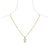 crystal parcel necklace on gold chain for 15th wedding anniversary gift