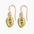 16th Wedding Anniversary Peridot Gold Artisan Earrings