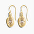16th Wedding Anniversary White Topaz Gold Artisan Earrings