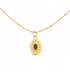 2nd Wedding Anniversary Garnet Gold Artisan Necklace