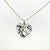 8th wedding anniversary small black lace heart on chain