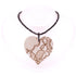 8th Wedding Anniversary Large Lace Heart on Beaded Necklace