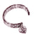 8th wedding anniversary black lace in soft pink perspex bangle with charm | Lily Gardner London