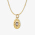 April Birthstone White Topaz Gold Artisan Necklace