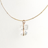 April Birthstone Crystal and Gold Parcel Necklace