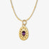 February Birthstone Amethyst Gold Artisan Necklace