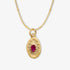 July Birthstone Ruby Gold Artisan Necklace