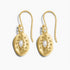 June Birthstone Pearl Gold Artisan Earrings