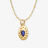 September Birthstone Sapphire Gold Artisan Necklace