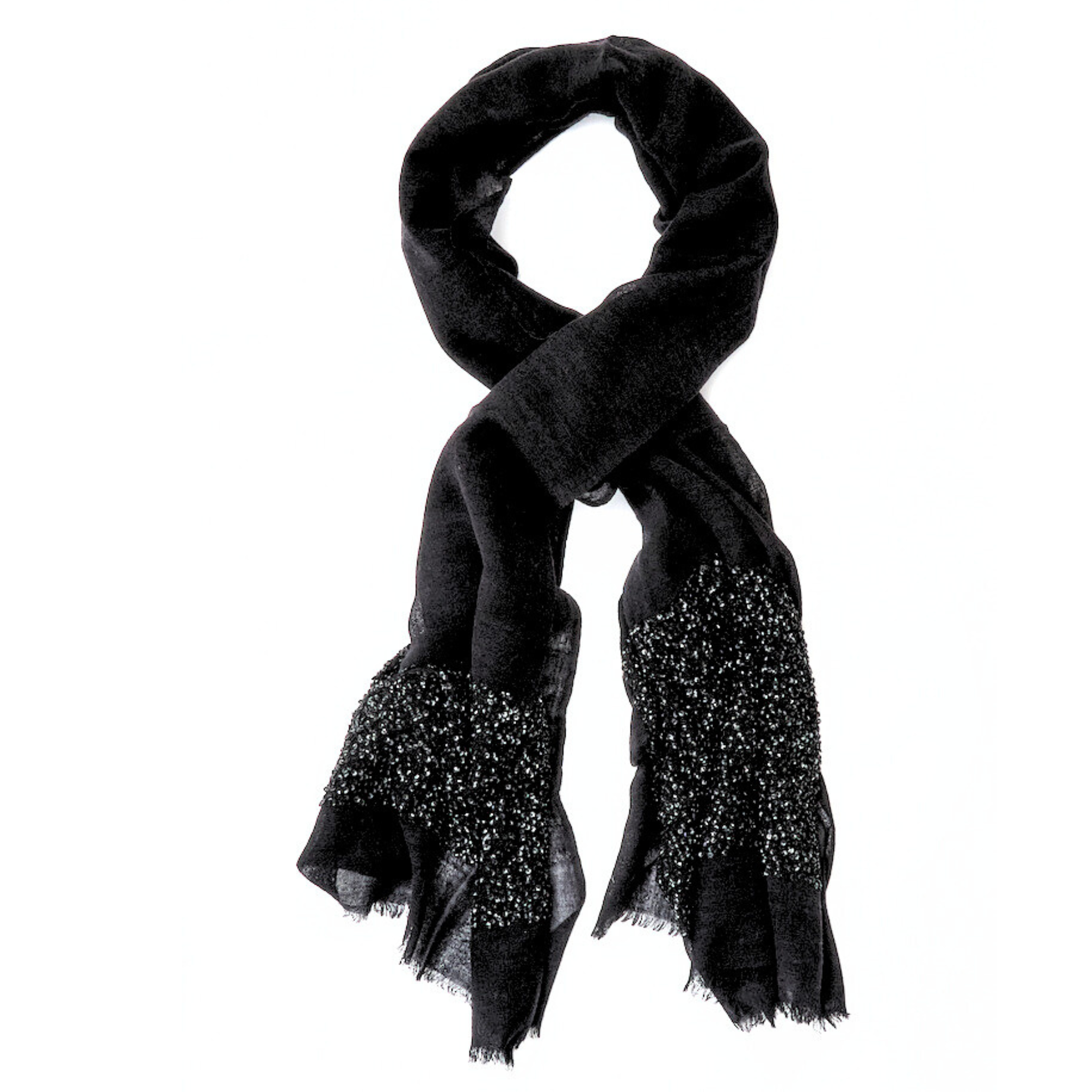 sparkly black shawl