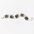 black lace on white perspex tablets set in hallmarked silver bracelet | LiIy Gardner London