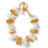 10th Wedding Anniversary Crystal Quartz & Gold Rod Bracelet