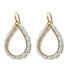 11th Wedding Anniversary Soft Aqua Blue Stone Teardrop Earrings