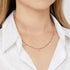 12th Wedding Anniversary Oxidised Silver Chain with Pearl & Gold Necklace - Short