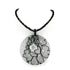 13th Wedding Anniversary Large Round Lace Pendant on Beaded Necklace