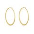 14th Wedding Anniversary Large Matt Gold Hoop Earrings