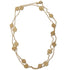 14th Wedding Anniversary Long Gold Filigree Disc Necklace