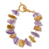 17th Wedding Anniversary Amethyst & Gold Stone Bracelet