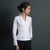 Collarless Fitted Classic White Cotton Shirt – ‘Audrey’ | Lily Gardner