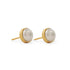 3rd Wedding Anniversary Pearl Gold Studs