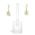 1st Wedding Anniversary Gold & Cream Cluster Pearl Earrings