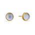 50th Wedding Anniversary Blue Iolite & Gold Semi-Precious Stud Earrings