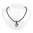 8th Wedding Anniversary Round Lace Pendant on Beaded Necklace