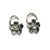 black lace flower hoop earrings for 8th wedding anniversary