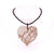 Large Heart Lace Pendant on Beaded Necklace
