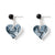 blue black lace heart earrings for 8th wedding anniversary
