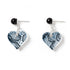 8th Wedding Anniversary Lace Heart Earrings