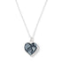 8th Wedding Anniversary Lace and Silver Heart Pendant Necklace - Medium